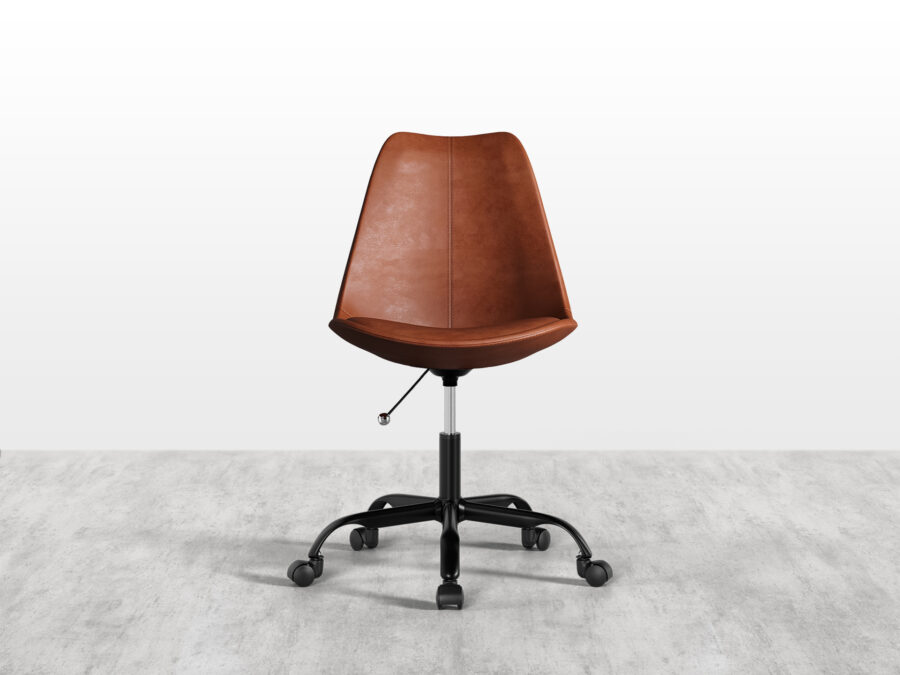 wayner-office-chair-brown_seat-black_base-wheels-front.jpg